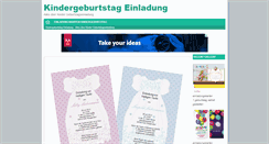 Desktop Screenshot of kindergeburtstagseinladung.net